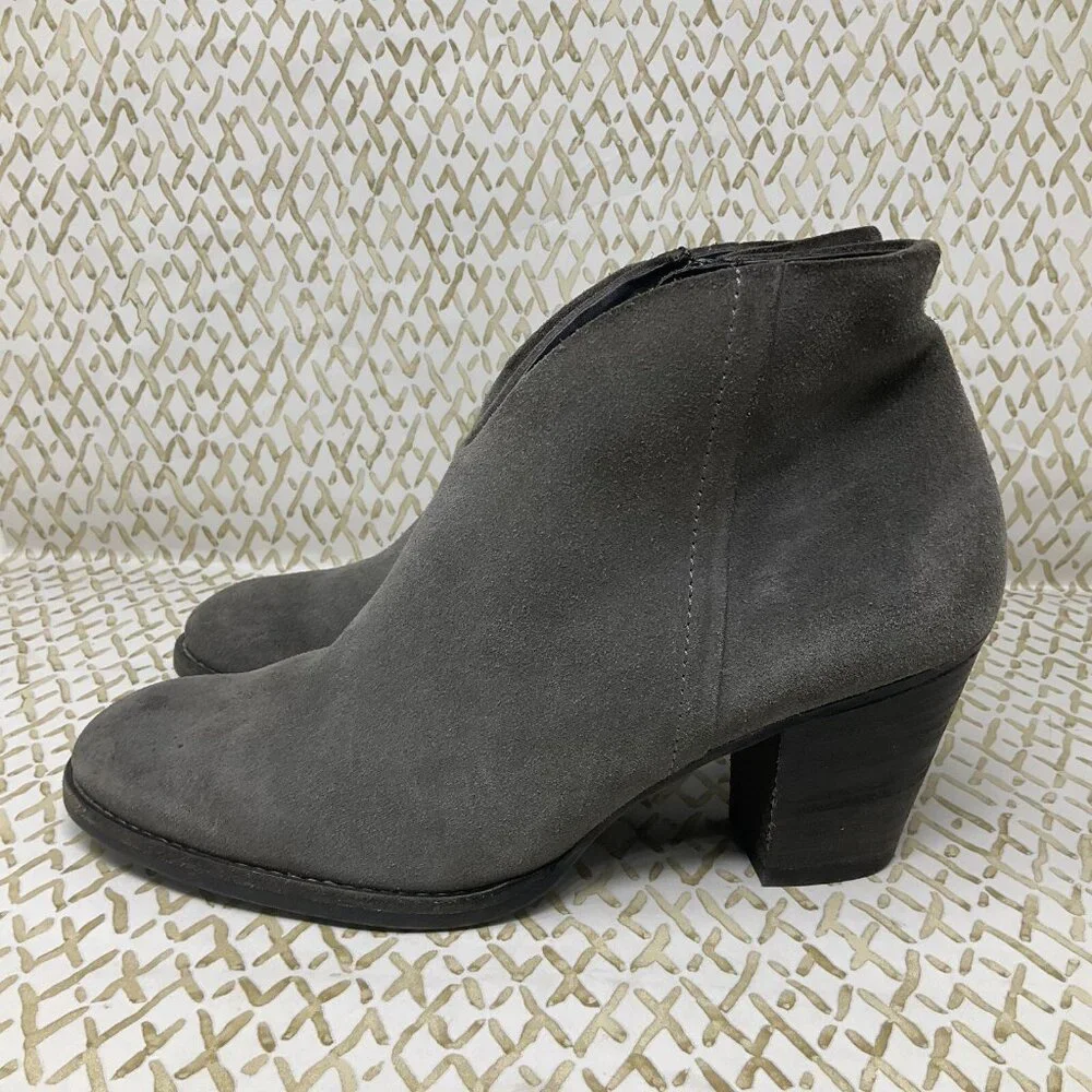 PAUL GREEN Gray Suede DELGADO Ankle Booties Leather Boots Size UK‎ 5 US 7.5